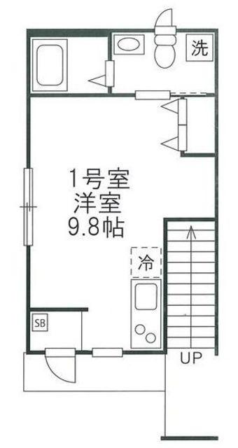 GRACE′D東白楽(ワンルーム/1階)の間取り写真