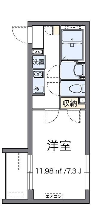 ともすII(1K/3階)の間取り写真