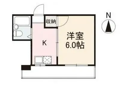 コート東ハゼII(1K/2階)の間取り写真