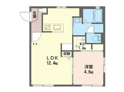 アンシャンテ今川(1LDK/1階)の間取り写真