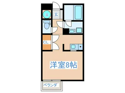 椚田マンション(ワンルーム/1階)の間取り写真