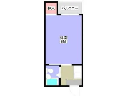 プレアール平野西(1K/2階)の間取り写真