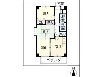 フォレスト笠松(3DK/5階)の間取り写真