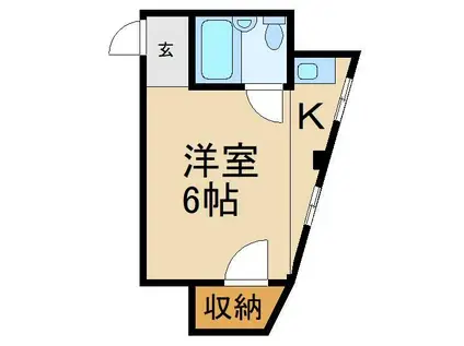 マユミハイツ枚方15番館尊延寺(ワンルーム/1階)の間取り写真