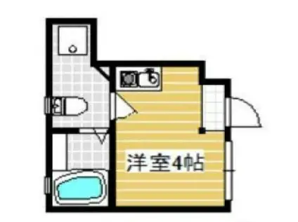 アヴニール上北沢(ワンルーム/1階)の間取り写真