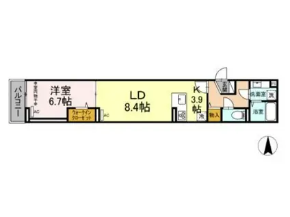 グラナーデ高野台(1LDK/3階)の間取り写真