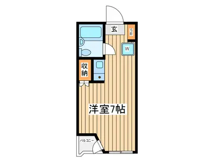 工藤マンション(ワンルーム/2階)の間取り写真
