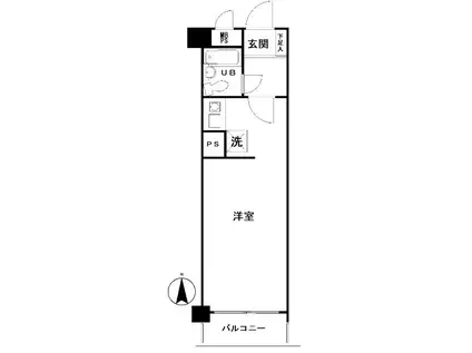 ライオンズマンション亀戸第3(ワンルーム/3階)の間取り写真