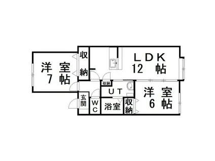 メゾン・ド・ルミニュー(2LDK/2階)の間取り写真