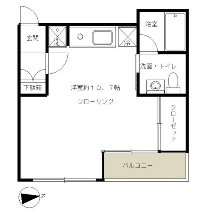 オペラヒルズ初台 10階階 間取り