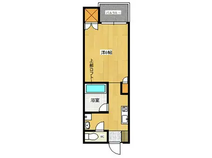 メゾンヴェルテ(1K/2階)の間取り写真