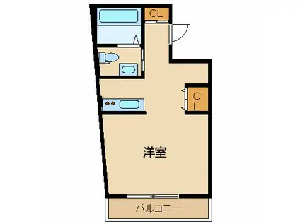 フラワーシティINブラボン(ワンルーム/8階)の間取り写真