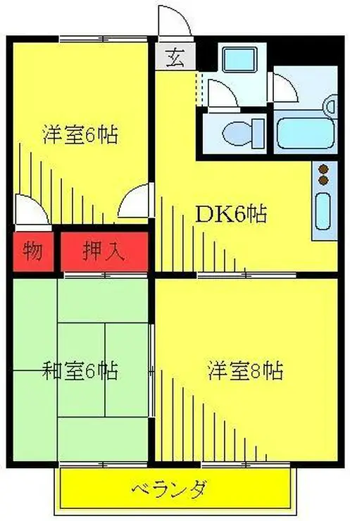 ガーデンヒルズ 2階階 間取り