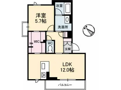 VERDURE BEREO(1LDK/3階)の間取り写真