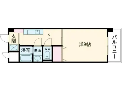 グローブ21(1K/3階)の間取り写真