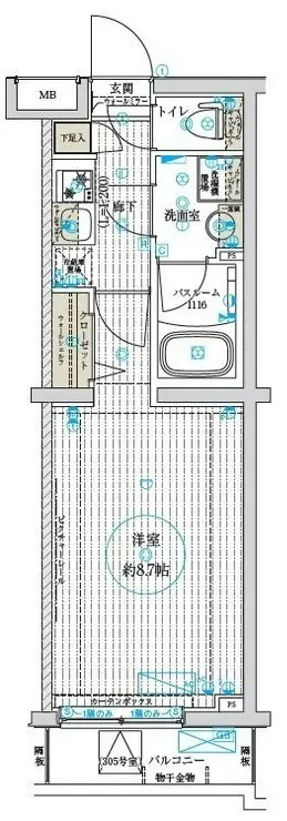 ベルグレードNF 2階階 間取り