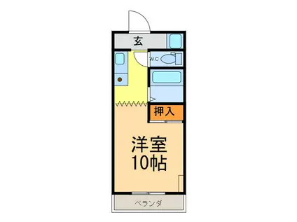イオボヌール小山(1K/3階)の間取り写真