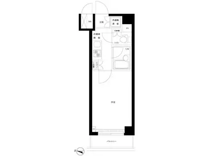 ルーブル大森山王弐番館(1K/8階)の間取り写真