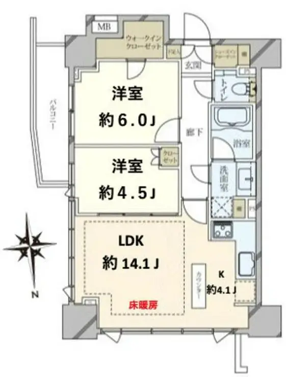 シティタワー大泉学園 23階階 間取り