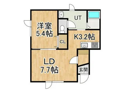 LITHOS(1LDK/2階)の間取り写真