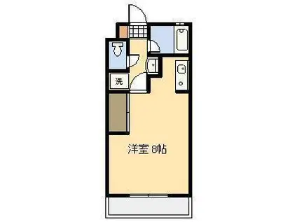 リバティハウス(ワンルーム/3階)の間取り写真