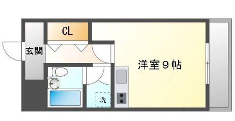 ヴェルサーチにわせ(ワンルーム/3階)の間取り写真