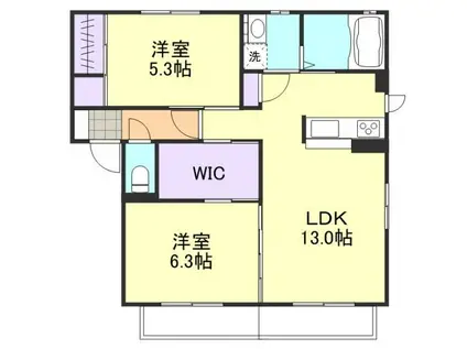 アネシス・アイ II B(2LDK/2階)の間取り写真