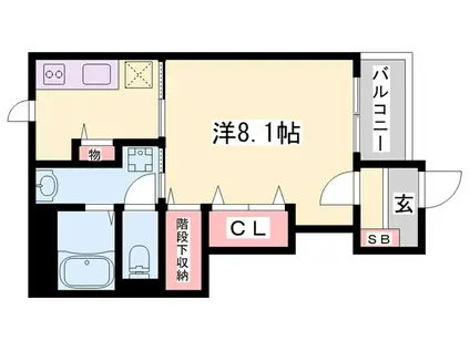 ベル・フランシーズ(1K/1階)の間取り写真