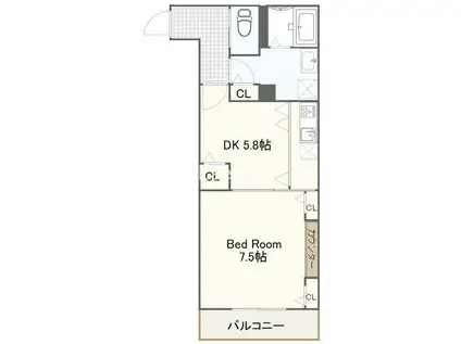 GRACIM3(1DK/3階)の間取り写真