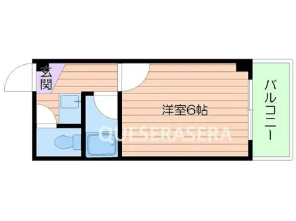 オーキッドコート田辺(1K/4階)の間取り写真