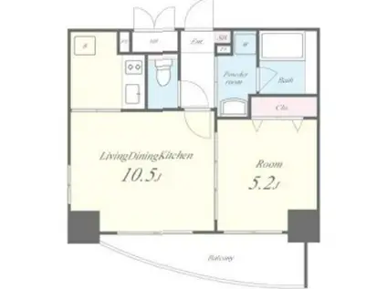 ESPERANZA AZABU(1LDK/6階)の間取り写真