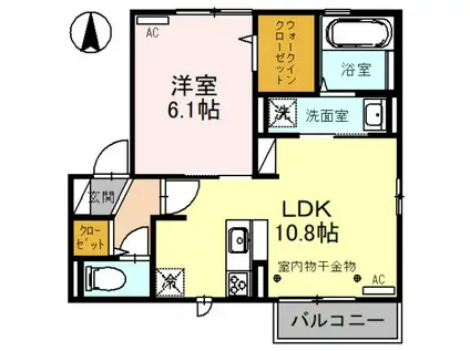 ブランメールT(1LDK/2階)の間取り写真