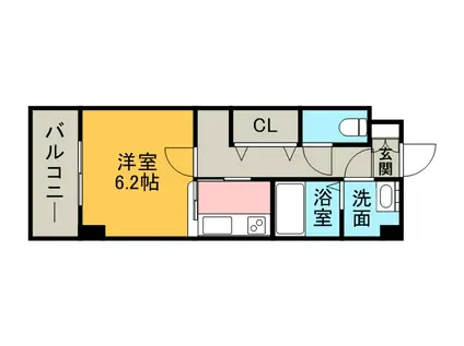 SUNNY SIDE UP(1K/6階)の間取り写真