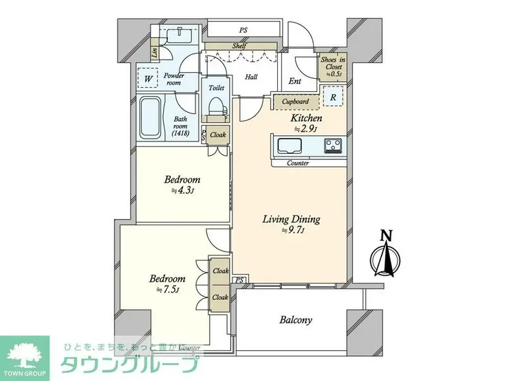 パークタワー錦糸町 26階階 間取り