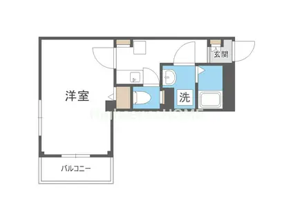 プラディオ成育(1K/3階)の間取り写真