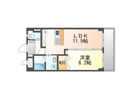 グランシェロヒルズ(1LDK/5階)の間取り写真