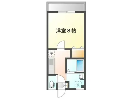 ライオネス(1K/1階)の間取り写真