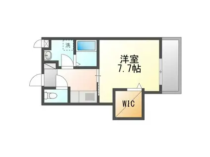 BREEZEHILLLEQUIOSMAJIII(1K/2階)の間取り写真