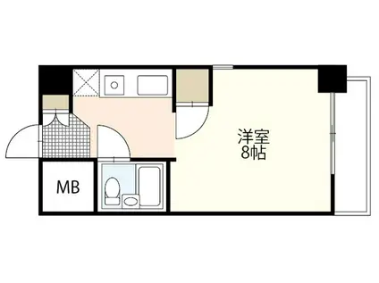 佐伯ビル(1K/6階)の間取り写真