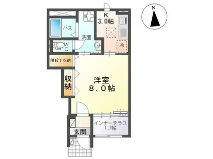 SPICA(1K/1階)の間取り写真