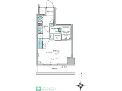 ウィルテラス森下四丁目(1K/3階)の間取り写真