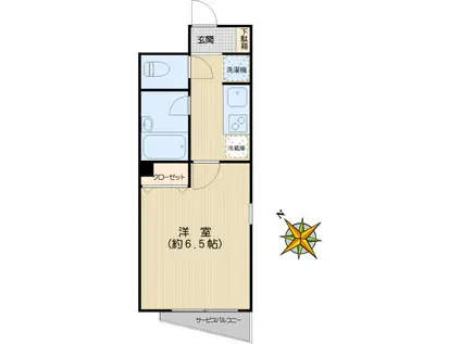 ユナイテッドグロー文京白山(1K/2階)の間取り写真