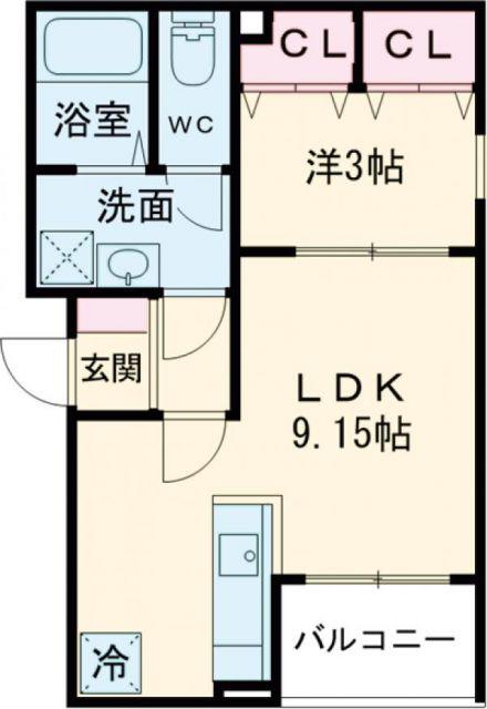 FSTYLE恵我之荘(1LDK/1階)の間取り写真