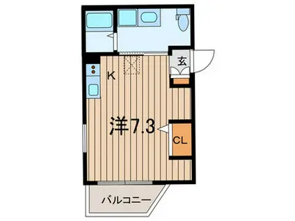 ドムス北千住(ワンルーム/2階)の間取り写真