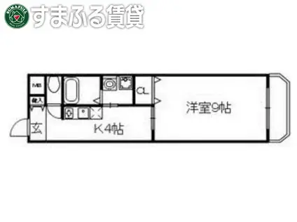 SUNNY COURT(1K/3階)の間取り写真