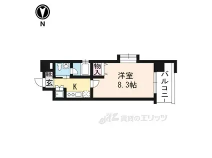 ベラジオ烏丸三条(1K/5階)の間取り写真