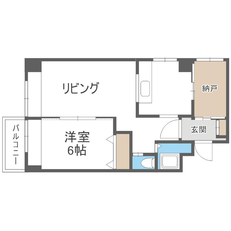 くぼたビル(2DK/5階)の間取り写真