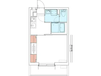 リブリ・ビエント中山(1K/1階)の間取り写真