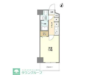 アルファコート西川口26(1K/1階)の間取り写真