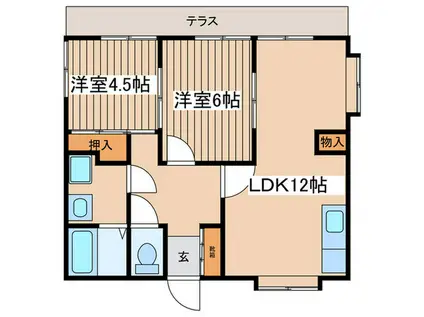 プルミエール町田旭町(2LDK/1階)の間取り写真